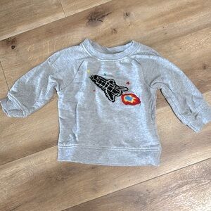 Hanna Anderson rocket sweatshirt, 12-18 months